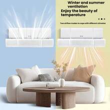 No-Drill Telescopic Air Conditioner Deflector, Universal 3-In-1 Wall-Mounted AC Air Guide Panel, Adjustable Airflow Direction, Prevents Direct Blowing, Anti-Condensation, Even Cooling, Protects Joints And Dry Skin From Cold Air - White - View 4