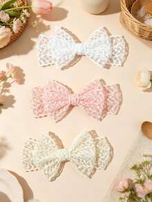 3pcs/Set Multicolor Soft Elastic Baby Headbands, Breathable, Suitable For All Seasons, Perfect Gift And Photo Prop - Multicolor - View 3
