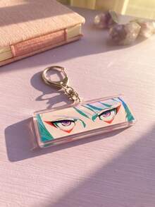 1pc/4pcs Cyberpunk Themed Acrylic Keychains, Featuring Anime Character Close-Ups And High-Saturation Aesthetic Design, Fashionable Bag Pendant, Suitable For Back To School, Gift For Anime Fans, Exquisite Collection, All Season Use - Multicolor - View 8
