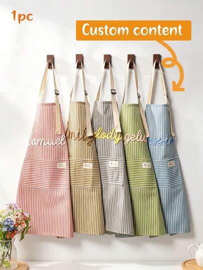 Custom Kids Apron | Personalized Baking Smock | 3D Yarn Letters | Toddler Name Gift