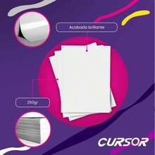 GLOSSY PHOTO PAPER LETTER 100 SHEETS CURSOR 260GSM - 100 Sheets - View 2