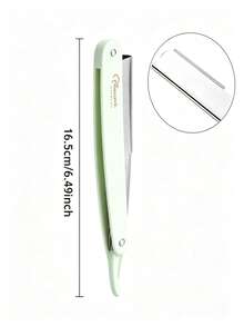 2pcs/Professional Foldable Straight Razor, Replaceable Blade Manual Shaving Razor, Men's Shaving, Barber Hairline Trimming And Eyebrow Grooming - Multi-color - View 3