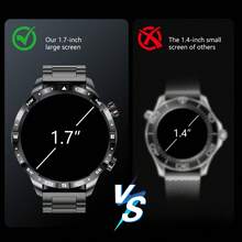 SENBONO LED Flashlight Smart Watch For Men, 1.7-Inch Touch Screen, Answer/Make Call, 1000mAh Battery, Heart Rate/Sleep Monitoring, Fitness Tracker, Activity Tracker, Message Reminder Smartwatch, Best Gift For Men Women Family - View 3