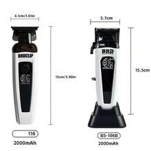 BRDCLIP Professional Hair Clipper KIT Adjustable Trimmer Cordless Hair Cutting Machine Digital Display Trimmer For Men Base Charger Hair Salon 116/BS-106B - Multicolor - View 9