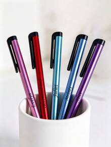 Customized Text Logo Aluminum Alloy Stylus Pen For Phone, Tablet, Touchscreen, 7.0 Capacitive Stylus Pen With Silicone Tip, Universal Touchscreen Stylus Pen For Couples, Spouses, Colleagues, Friends, Elders, Students, Classmates, Mentors - Multicolor - View 9