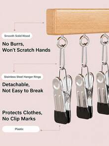 Portable Pants Hanger With 10/12 Clips Multi-Piece Hanging Rack For Wardrobe Hooks Multifunctional Closet Organizer For Pants Jeans Hats Shorts Socks For Back To School Travel Bedroom Closet Hotel Home Accessories Closet Organization Solution - Multicolor - View 5