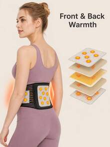 Waist Support Belt, Breathable Lower Back Brace With Dual Straps, Adjustable Lumbar Support Wrap For Daily Use, Work Workout Gym Fitness Wear, Comfortable Back Protector For Men Women - Multicolor - View 6