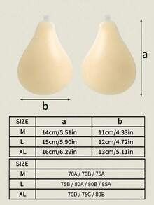 Runway Rest 1pc Women's Strapless Invisible Push-Up Bra, Silicone Material, Invisible Straps, Suitable For Wedding Dress, Evening Gown - Spoon Version - View 7