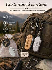1/10pcs Multi-Function Bottle Opener Set, Includes Bottle Opener, Gauze Bag, Hemp Rope And Card, With Keychain, Easy To Open Manually, Convenient To Carry. Customizable Laser Engraved Personalized Bottle Opener, Suitable For Parties, Wine, Beer, Soda And Other Occasions. Practical Gift For Birthdays, Anniversaries, Weddings, Housewarmings And Other Occasions. - Multicolor - View 13