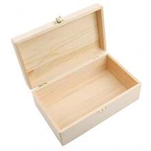 1 Wooden Storage Box - Handmade, Jewelry Cosmetic Organizer, Desktop Accessory, Keepsake Box, Ample Storage Space, Suitable For Home Organization, Ideal For Storing Jewelry And Cosmetics Organizer With Secure Lid - Multicolor - View 1