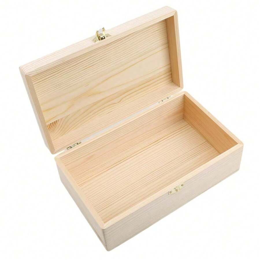 1 Wooden Storage Box - Handmade, Jewelry Cosmetic Organizer, Desktop Accessory, Keepsake Box, Ample Storage Space, Suitable For Home Organization, Ideal For Storing Jewelry And Cosmetics Organizer With Secure Lid - Multicolor - View 1