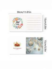 1/6pcs DIY Diamond Painting Set, Unique Design, Suitable For Christmas And New Year Greeting Cards, Round Diamonds, Paper Craft Handmade Set, Perfect For Holiday Parties And Gifts - Sets - View 10