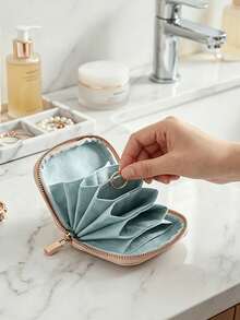 Portable Foldable Jewelry Storage Bag, Large Capacity Multi-Layer Compartments, Earring Ring Necklace Bracelet Stud Brooch Jewelry Organizer Box - Multicolor - View 3
