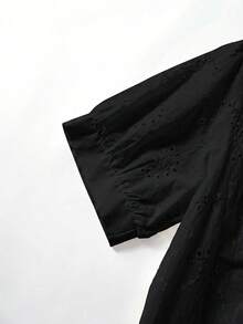 Plus Size Blouses - BLACK1 - View 4