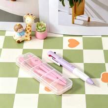 Bộ compa phối màu mới kèm ngòi thay thế, dụng cụ vẽ toán học cho học sinh tiểu học và trung học, kèm bút gel bấm 3 màu đầu đạn 0.5mm nhanh khô - Nhiều màu - Xem 8