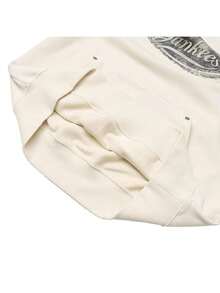 MLB Unisex Sports Sweatshirt, 26-Year Vintage Distressed Print Pullover, 3AHDM0654-50CRS - Cream White - View 7