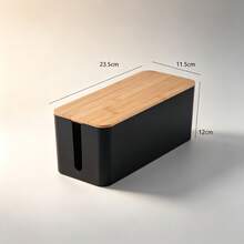 1pc Full Plastic Bamboo Wood Lid Cable Management Box Socket Organizer Box Desktop Power Strip Cover Cable Wire Organizer Box Large Capacity Cable Storage Box Multi-Function Opening Power Strip Hiding Box Home Desktop Charging Cable Management Box Minimalist Bamboo Wood Lid Cable Management Box Office Desktop Power Cord Cover Box Power Strip Dust-Proof Organizer Storage Box Multi-Function Partition Cable Management Box Home Power Strip Organizer Box Desktop Cluttered Cable Hiding Box - Multiple Styles - View 17