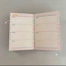 Cute Undated Weekly Planner Notebook, Portable Mini PVC Cover Diary, Kawaii Penguin Ice Cream Pattern, Undated Weekly Planner With Weekly Summary, Pocket Size Schedule Notebook - A - View 4