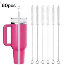 40/30/20oz Cup Reusable Straw Cleaning Brush, Suitable For 12mm Diameter Pipes, Also Applicable To Water Bottles And Tubular Items - Multicolor - View 19