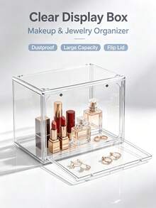 Transparent High-Definition Collectible Display Box, Assembled Acrylic Box, Glass Box Alternative, For Displaying Figurines, Dolls, Decor, Home Storage And Organization, Gift Box, Transparent Vitrine, Transparent Storage Box, Makeup Storage - Multicolor - View 5