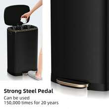 Office Trash Can - Black - View 7