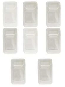 1/2pcs Double Layer Mesh Food Storage Boxes, Minimalist Transparent Storage Boxes, Suitable For Kitchen, Summer Beach Party, Food, Camping, Organization, Room Decor, Kitchen Supplies. - White - View 15