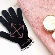 Exfoliating Glove - Exfoliating Body Scrubber For Sun Tan Removal, Self Tanner Remover, And Fake Tan Eraser - Premium Tanning Mitt For Deep - Black - View 6