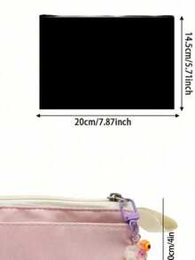 New INS Style Pencil Case, Large Capacity Cute Plush Stationery Bag, High-End Elegant Appearance, Minimalist Versatile. Minimalist Fresh Style, Student's Choice, Essential Item For Going Out. - Multicolor - View 14
