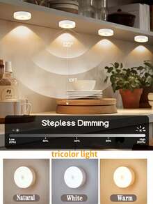 6/3/1pc LED Motion Sensor Night Light, LED Night Light, USB Rechargeable Wireless Sensor Light, Suitable For Switches, Hallways, Christmas Gifts, Holiday Office, Bedroom, Hotel, Party, Restaurant Decoration, Small Night Light 400mAh - Night Light - View 4