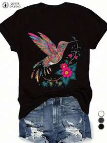 Plus Size T-Shirts - Black - View 1