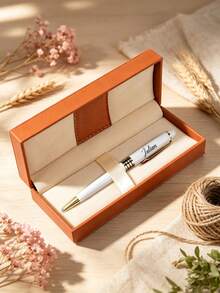 (Metal Pen + Pen Case) - Personalized Custom Text And Name, Suitable For Business Office Use, Gifts For Friends/Teachers/Classmates - Christmas Gift - Sets - View 8