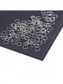10/100pcs Gold & Silver Open Jump Rings - High Quality Metal Open Ring Connectors, Suitable For DIY Jewelry Making Accessories - Multiple Sizes (4-10mm), Can Be Used For Customized Designs - Multicolor - View 8