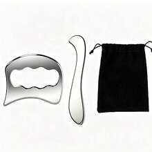 Stainless Steel Gua Sha Massage Tool - Muscle Scraper - Soft Tissue Mobilization, Large Gua Sha Massager, Suitable For Back, Legs, Arms, Body Massager, Lymphatic Massage Roller - Multicolor - View 9