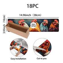 1pc Sink Faucet Absorbent Mat, Colorful Rooster Pattern Drainage Mat, Suitable For Kitchen, Bathroom Sink, Countertop, Drainage Mat, Diatomaceous Earth Material, Trimmable, Quick-Dry Mat - Multicolor - View 14