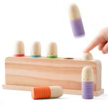 Baby Multi-Function Educational Press Toy, Early Learning Colorful Bouncing Toy, Parent-Child Interactive Game, Develop Baby's Hand Strength And Color Recognition Ability, Christmas And Halloween Gift - Multicolor - View 2