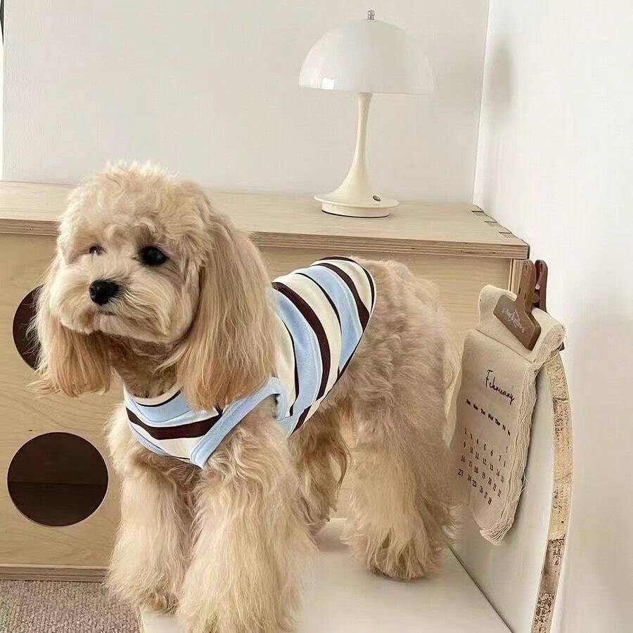 Spring/Autumn New Striped Vest For Dogs And Cats, Suitable For Schnauzer, Bichon, Maltese, Yorkshire Terrier, Small Dog Clothing - Multicolor - View 1