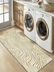 1pc Abstract Twisted Wave Line Pattern 3.5mm Diatom Mud Kitchen Mat, Anti-Slip, Absorbent, Cuttable, Suitable For Kitchen, Bathroom, Entrance, Hallway, Living Room, Outdoor Garden And Multiple Scenes - Multicolor - View 9