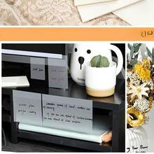 200pcs Transparent Self-Adhesive Sticky Notes Set, 2 Sizes Combination, Smooth Writing, Semi-Transparent Notes For Book Annotation, Suitable For School, Office, Study And Marking Information - A - View 8