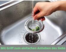 2-Pack Stainless Steel Sink Strainers With Handle, Anti-Clog Drain Filter For Kitchen, 11 X 7.5 X 2 Cm - 2pcs - View 3