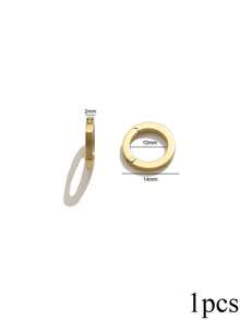 1 Pc 18K Gold-Plated Stainless Steel Round Spring Clasp Connector, Suitable For Making DIY Necklaces, Bracelets, And Keychains - Pendants - View 8