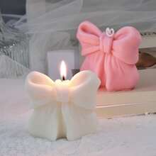 2pcs/4pcs3D Bowknot Shaped Scented Candle, Ins Style Handmade Aromatherapy Candle For Home Decor, Birthday & Holiday Gift - Bow - View 4
