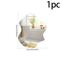 1pc Asymmetrical Black Wall Mirror - Asymmetrical Modern Vanity Mirror, Suitable For Bedroom, Entryway Or Living Room - Wall Decor - Multicolor - View 13