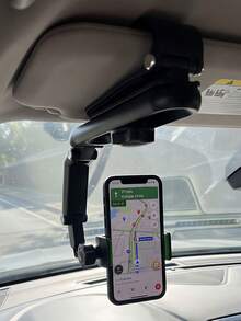 حامل هاتف قابل للدوران 360° وقابل للتعديل، حامل هاتف للسيارة موفر للمساحة، تصميم على شكل حرف L، قبضة آمنة، هيكل قوي، متوافق مع هواتف آيفون وأندرويد، ضروري للسفر والعودة إلى المدرسة، إكسسوار للسيارة، ضروري للتخييم - مقاس واحد يناسب الجميع - مشاهدة 7
