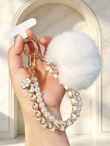1pc High-End Luxury Rhinestone Metal Lucky Flower Rotating Hook Phone Crossbody Lanyard, Durable Long Sparkling Rhinestone Phone Case Anti-Loss Chain For Outdoor Travel Shopping, Fashionable Exquisite Rhinestone Cherry Blossom Chain Decor For Women, Birthday Gift For Mom, Best Friend, Sister, Teacher - Multicolor - View 7