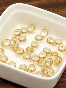 10/50pcs Earring Backs, Silicone Earring Backs, Suitable For Studs/Dangle Earrings, Locking Safety Earring Backs, Suitable For Heavier Earrings, Non-Irritating Low-Allergy Soft Transparent Earring Backs Replacement - Gold - View 10