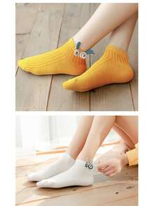 1 Pasang Kaos Kaki Kasual Olahraga Luar Ruangan, Kaos Kaki Wanita - MultiWarna - View 5