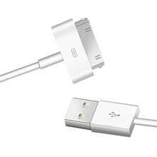 1 cáp sạc đồng bộ USB 30 chân, tương thích với các thiết bị Apple đời cũ, tương thích với iPhone 4/4S 3G/3GS, 1/2/3, iPod Nano/iPod Touch - trắng - Xem 1