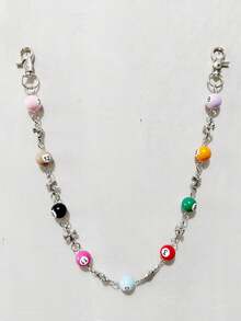 Corrente de Cintura com Dados Coloridos da Sorte 2026, Acessório de Luxo Unissex da Moda Hip Hop, Chaveiro Minimalista Versátil [Envio com Ordem de Cores Aleatória] - Multicolorido - Visão 8