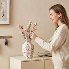 Chinese Style Ceramic Blue And White Porcelain Vintage Living Room Entryway Room Fresh Flower Hydroponic Decoration Elegant New Arrival - Vase - View 4