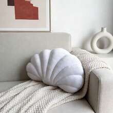 Creative Shell-Shaped Plush Throw Pillow, Ocean Style Soft Cushion, Sofa & Office Decorative Pillow, Aquarium Theme Home Decor Accent - Multiple Styles - View 20